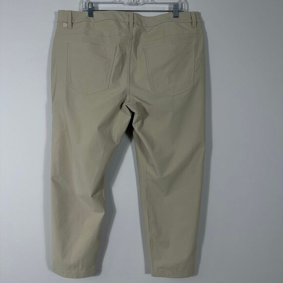 Lululemon ABC Classic-Fit 5-Pocket Pants Men 38X26 Beige Warpstreme Performance - Picture 4 of 11